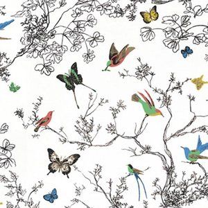 Birds & Butterflies  Fabric